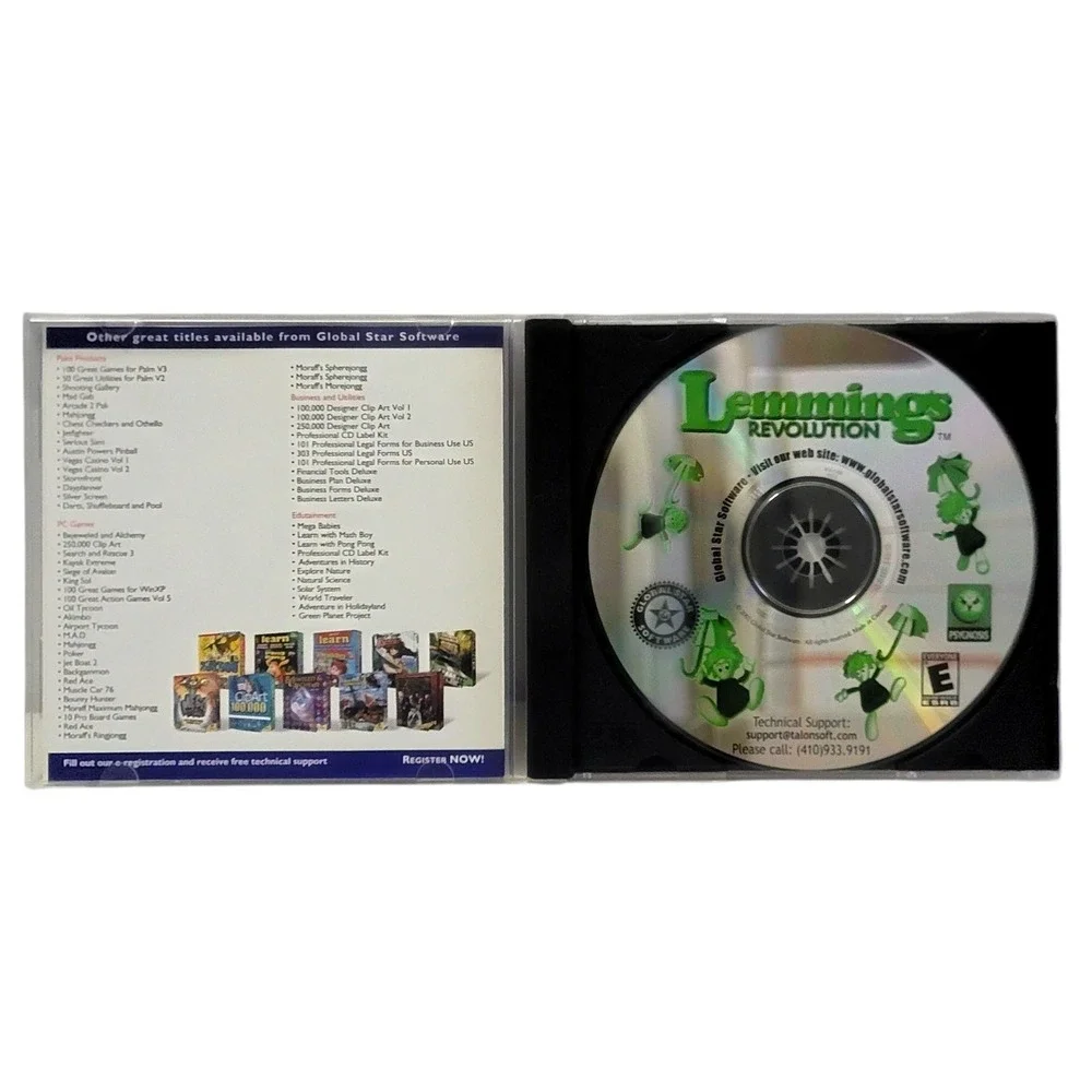 VTG‎ Lemmings Revolution PC Game 2001 CD-ROM Rated E Puzzle Strategy Psygnosis